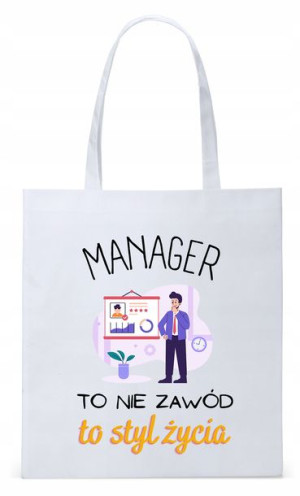 Torba Biała Eco Shopper Prezent Dla Managera