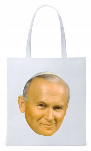 Torba Eco Biała Shopper Jan Paweł Ii Papaj Papież