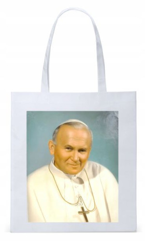 Torba Eco Biała Shopper Jan Paweł Ii Papaj Papież