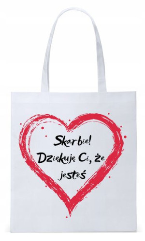 Walentynki Dla Dziewczyny Torba Eco Biała Shopper