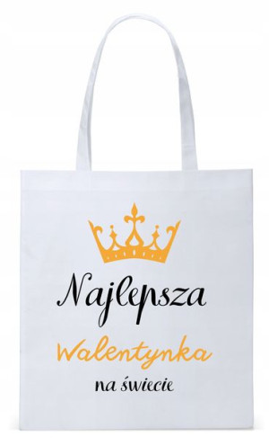 Walentynki Dla Dziewczyny Torba Eco Biała Shopper