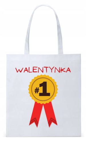 Walentynki Dla Dziewczyny Torba Eco Biała Shopper
