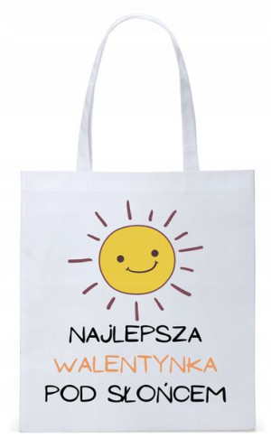 Walentynki Dla Dziewczyny Torba Eco Biała Shopper