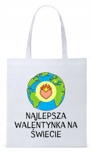 Walentynki Dla Dziewczyny Torba Eco Biała Shopper
