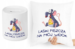 Zabawny Zestaw Poduszka + Skarbonka Prezent
