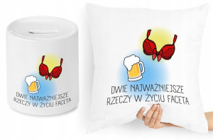 Zabawny Zestaw Poduszka + Skarbonka Prezent