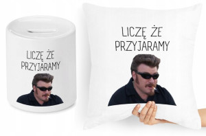 Zabawny Zestaw Poduszka + Skarbonka Prezent