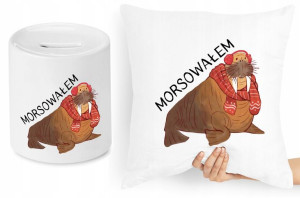 Zabawny Zestaw Poduszka + Skarbonka Prezent