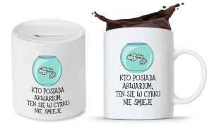 Zestaw Dla Akwarysty Kubek + Skarbonka Prezent