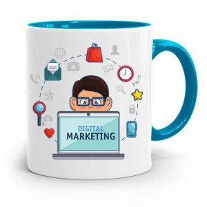 Dla Marketingowca Marketing Kubek Błękitny Prezent