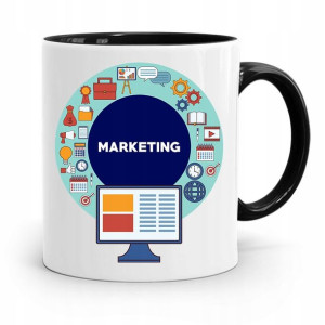 Dla Marketingowca Marketing Kubek Czarny Prezent
