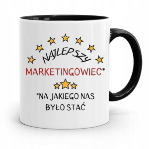 Dla Marketingowca Marketing Kubek Czarny Prezent