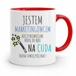 Dla Marketingowca Marketing Kubek Czerwony Prezent
