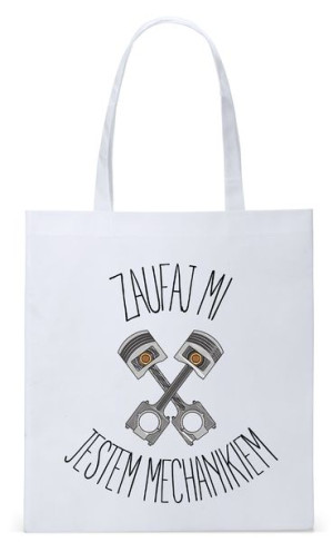 Dla Mechanika Prezent Torba Eco Biała Shopper