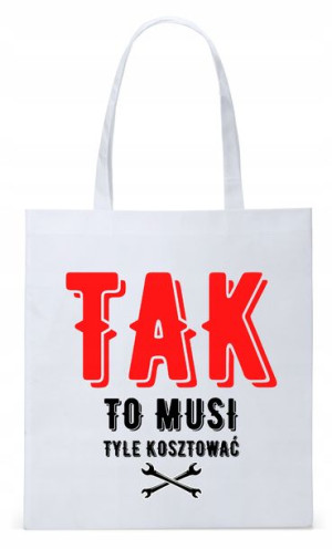 Dla Mechanika Prezent Torba Eco Biała Shopper