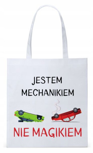 Dla Mechanika Prezent Torba Eco Biała Shopper