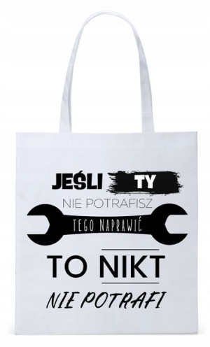 Dla Mechanika Prezent Torba Eco Biała Shopper