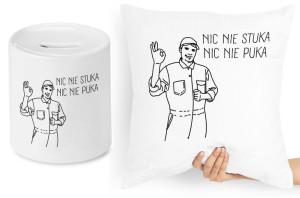 Dla Mechanika Zestaw Poduszka + Skarbonka Prezent