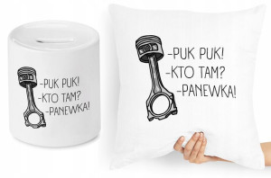 Dla Mechanika Zestaw Poduszka + Skarbonka Prezent