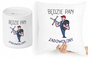 Dla Mechanika Zestaw Poduszka + Skarbonka Prezent