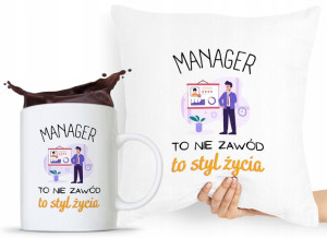 Dla Menagera Zestaw Poduszka + Kubek Prezent