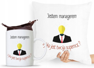 Dla Menagera Zestaw Poduszka + Kubek Prezent