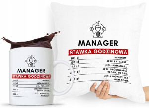 Dla Menagera Zestaw Poduszka + Kubek Prezent