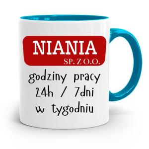 Dla Niani Opiekunki Kubek Błękitny Na Prezent