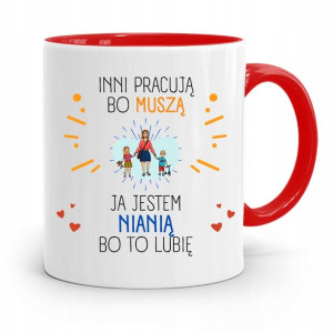 Dla Niani Opiekunki Kubek Czerwony Na Prezent