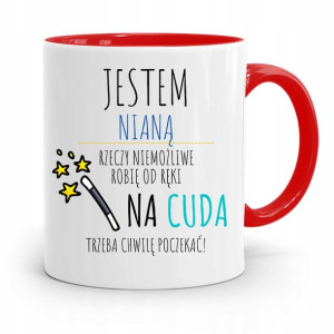 Dla Niani Opiekunki Kubek Czerwony Na Prezent