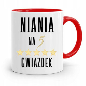 Dla Niani Opiekunki Kubek Czerwony Na Prezent