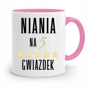 Dla Niani Opiekunki Kubek Różowy Na Prezent
