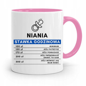 Dla Niani Opiekunki Kubek Różowy Na Prezent