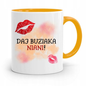 Dla Niani Opiekunki Kubek Żółty Na Prezent