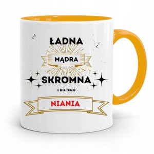 Dla Niani Opiekunki Kubek Żółty Na Prezent