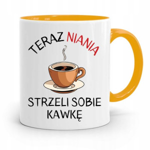 Dla Niani Opiekunki Kubek Żółty Na Prezent