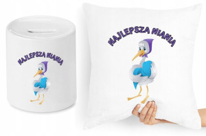 Dla Niani Opiekunki Zestaw Poduszka + Skarbonka
