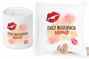 Dla Niani Opiekunki Zestaw Poduszka + Skarbonka