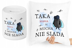 Dla Niani Opiekunki Zestaw Poduszka + Skarbonka