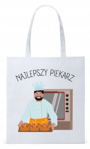 Dla Piekarza Prezent Torba Eco Biała Shopper
