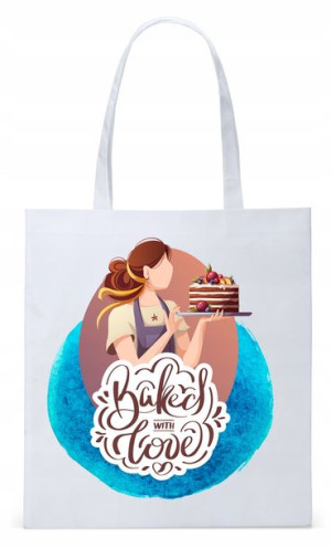 Dla Piekarza Prezent Torba Eco Biała Shopper