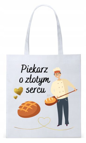 Dla Piekarza Prezent Torba Eco Biała Shopper