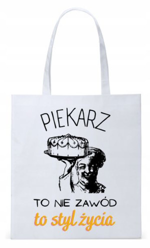 Dla Piekarza Prezent Torba Eco Biała Shopper