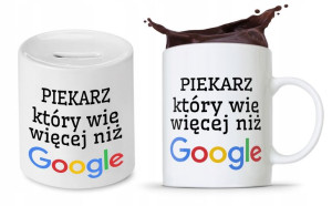 Dla Piekarza Prezent Zestaw Kubek + Skarbonka