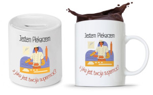 Dla Piekarza Prezent Zestaw Kubek + Skarbonka