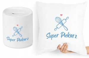 Dla Piekarza Zestaw Poduszka + Skarbonka Prezent