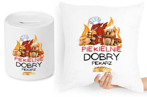 Dla Piekarza Zestaw Poduszka + Skarbonka Prezent
