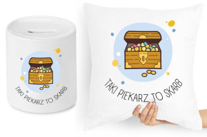 Dla Piekarza Zestaw Poduszka + Skarbonka Prezent