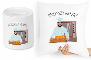 Dla Piekarza Zestaw Poduszka + Skarbonka Prezent