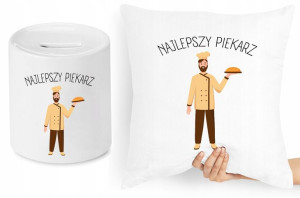 Dla Piekarza Zestaw Poduszka + Skarbonka Prezent